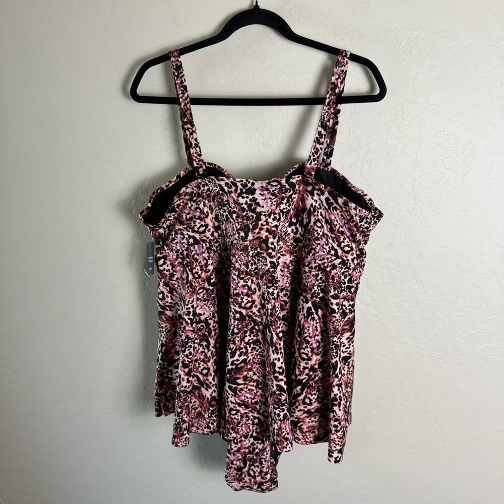 Torrid Leopard Pink One Piece Swimsuit 3X NWT D/DD 15900342 - Picture 9 of 14